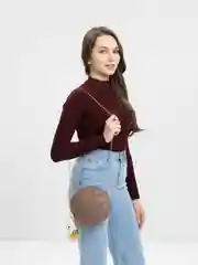 Бежевый рюкзак с сумкой и визитницей