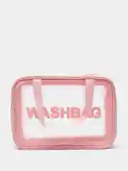 Белый сумка-косметичка Washbag, водонепроницаемая, с ручками, размер L, XL