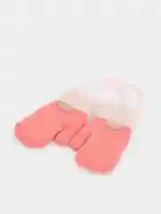 Розовый варежки детские, зимние на веревке, 3-6 лет