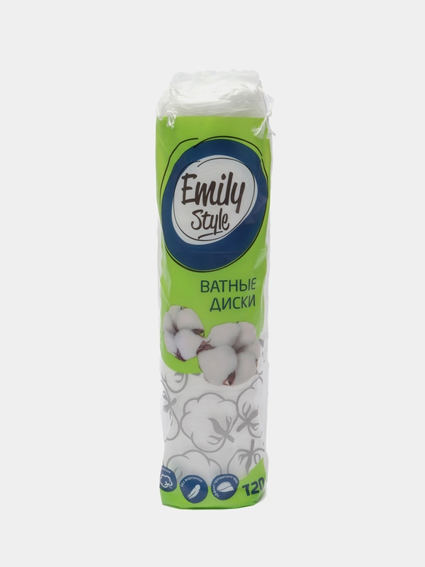 Ватные диски Emily Style для снятия макияжа и очищения кожи рук и лица, 120 шт