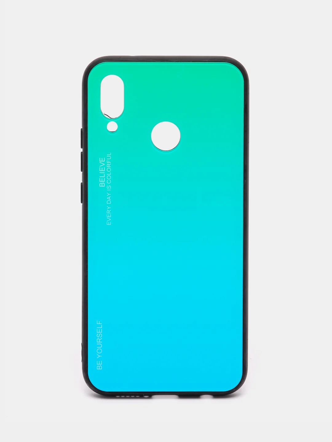 Зеленый градиентный чехол из закалённого стекла для моделей Honor, Huawei