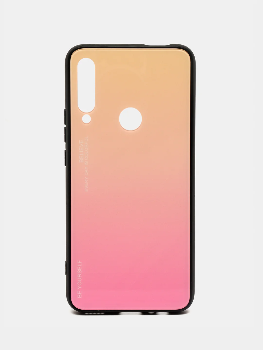 Розовый градиентный чехол из закалённого стекла для моделей Honor, Huawei