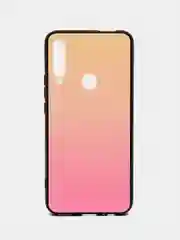 Розовый градиентный чехол из закалённого стекла для моделей Honor, Huawei