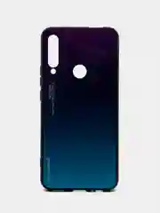 Голубой градиентный чехол из закалённого стекла для моделей Honor, Huawei