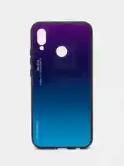 Голубой градиентный чехол из закалённого стекла для моделей Honor, Huawei