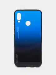 Синий градиентный чехол из закалённого стекла для моделей Honor, Huawei