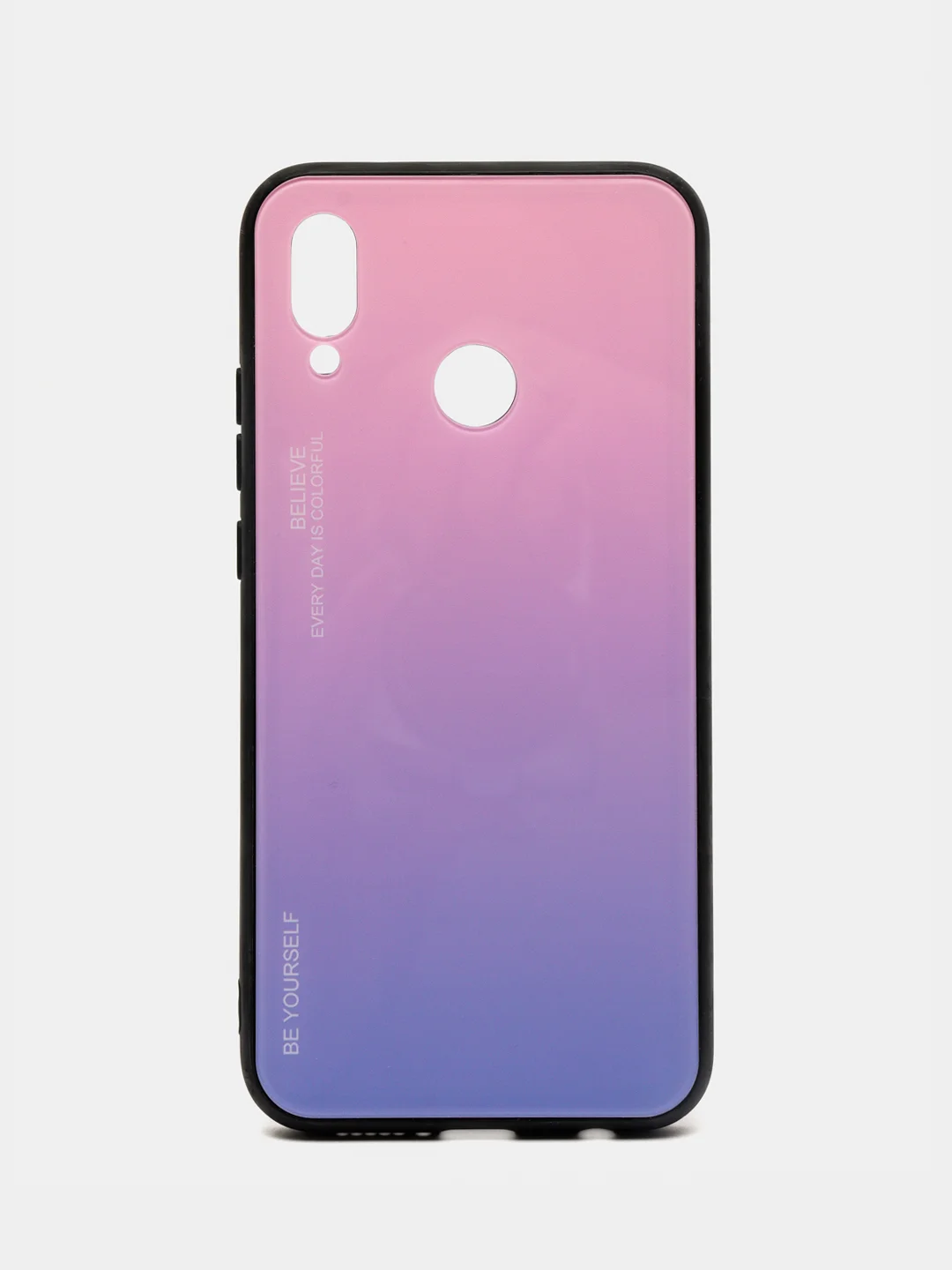 Фиолетовый градиентный чехол из закалённого стекла для моделей Honor, Huawei