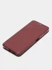 Багровый чехол-книжка для Poco M4 Pro 4G