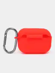 Красный чехол для наушников AirPods Pro 2, силиконовый, с карабином