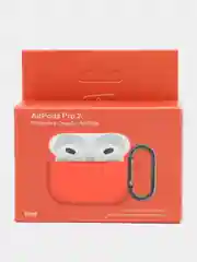Красный чехол для наушников AirPods Pro 2, силиконовый, с карабином
