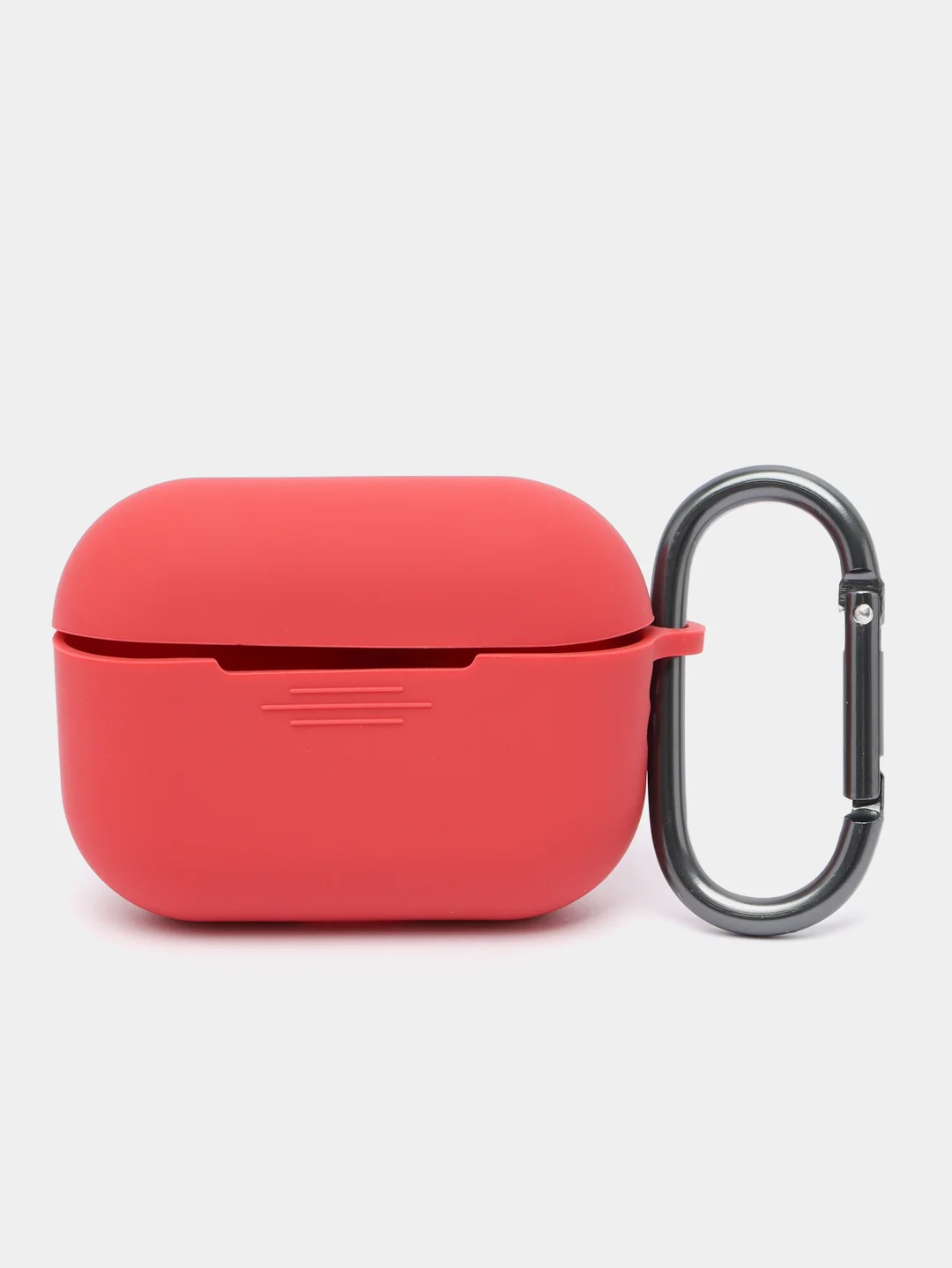Бордовый чехол для наушников AirPods Pro 2, силиконовый, с карабином