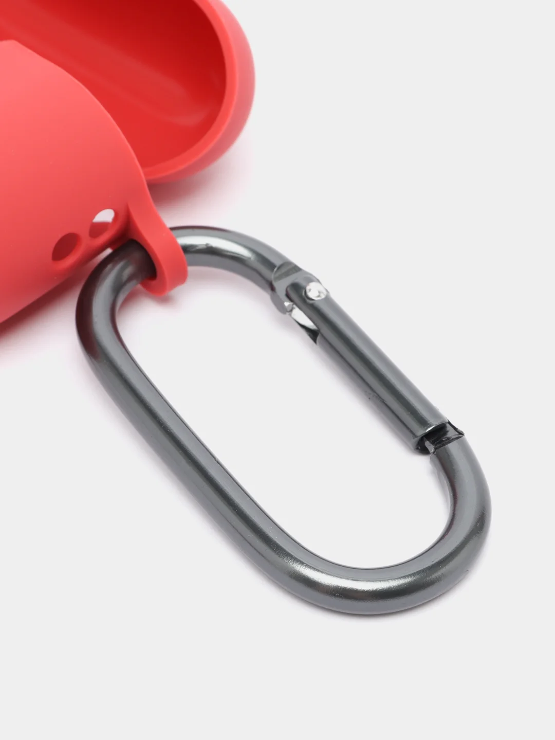 Бордовый чехол для наушников AirPods Pro 2, силиконовый, с карабином