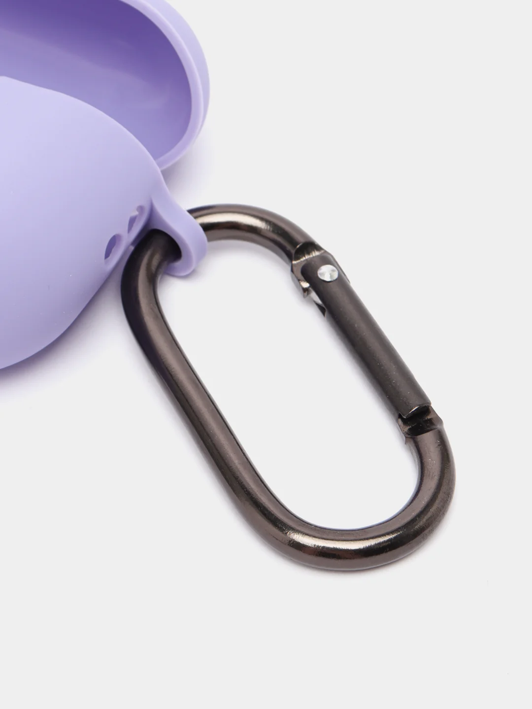Лавандовый чехол для наушников AirPods Pro 2, силиконовый, с карабином