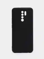 Черный чехол ROSCO для Xiaomi Redmi 9, матовый, силиконовый, тонкий, бортик вокруг камер