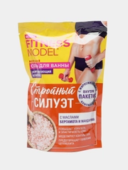 Соль для ванны морская "Стройный силуэт" серии FITNESS MODEL body, 500 г + 30 г
