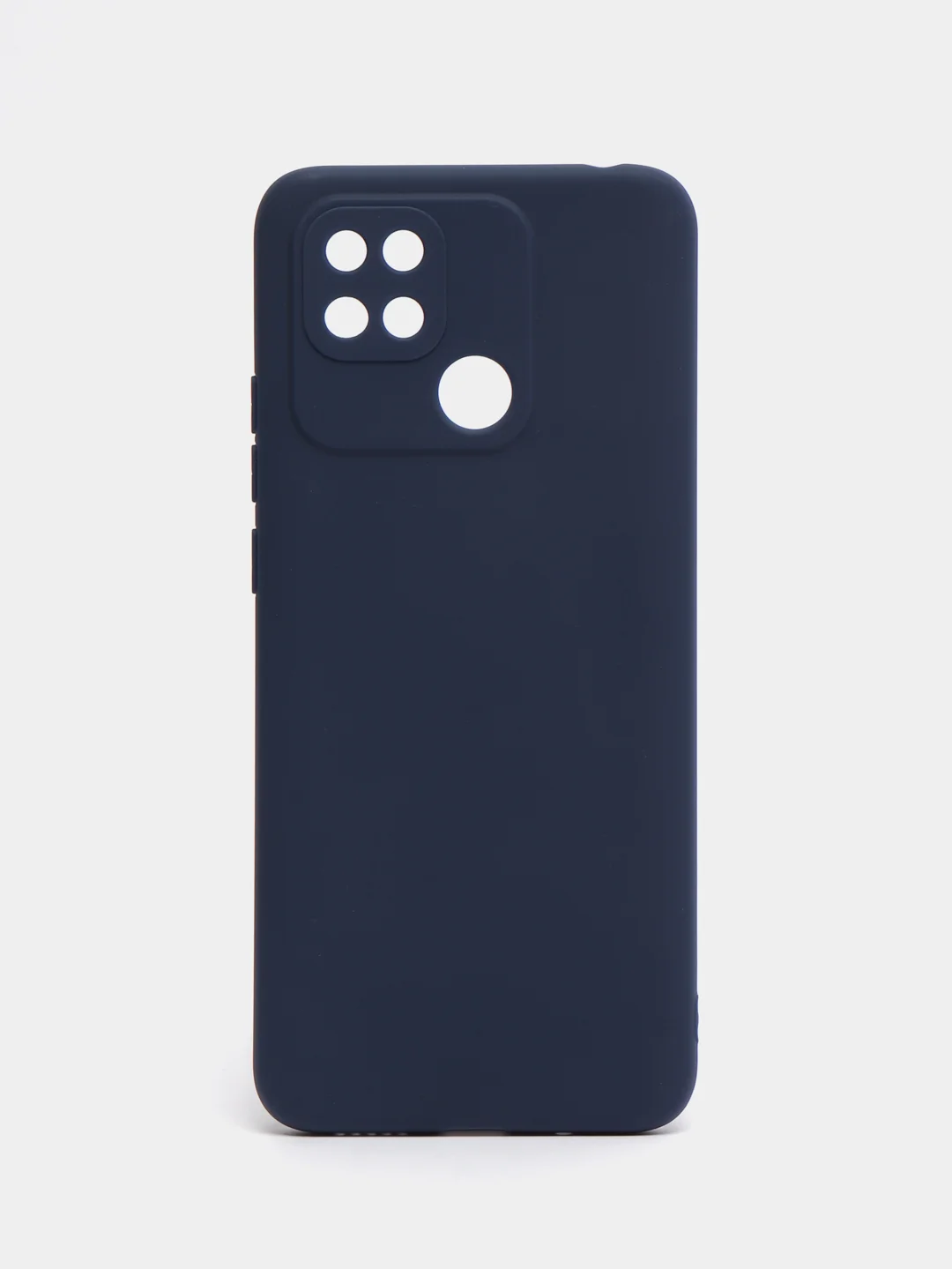 Синий чехол BROSCORP для Xiaomi Redmi 10C матовый силиконовый тонкий, бортик вокруг камер