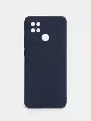 Синий чехол BROSCORP для Xiaomi Redmi 10C матовый силиконовый тонкий, бортик вокруг камер