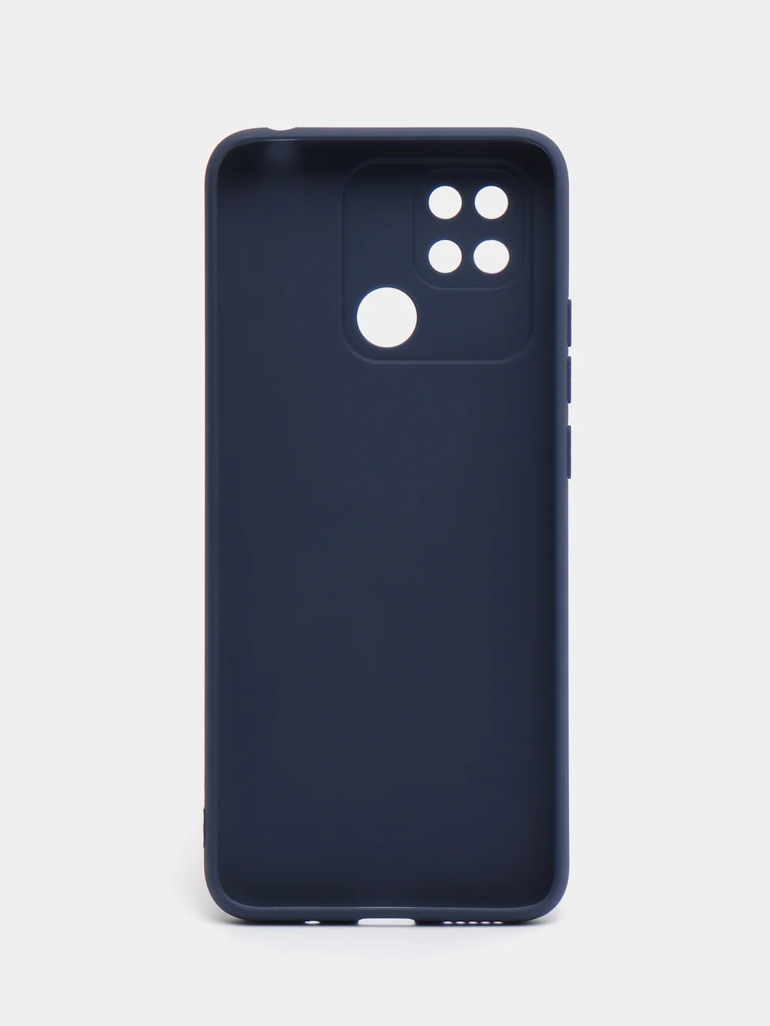 Синий чехол BROSCORP для Xiaomi Redmi 10C матовый силиконовый тонкий, бортик вокруг камер