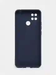 Синий чехол BROSCORP для Xiaomi Redmi 10C матовый силиконовый тонкий, бортик вокруг камер