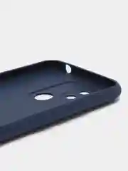 Синий чехол BROSCORP для Xiaomi Redmi 10C матовый силиконовый тонкий, бортик вокруг камер