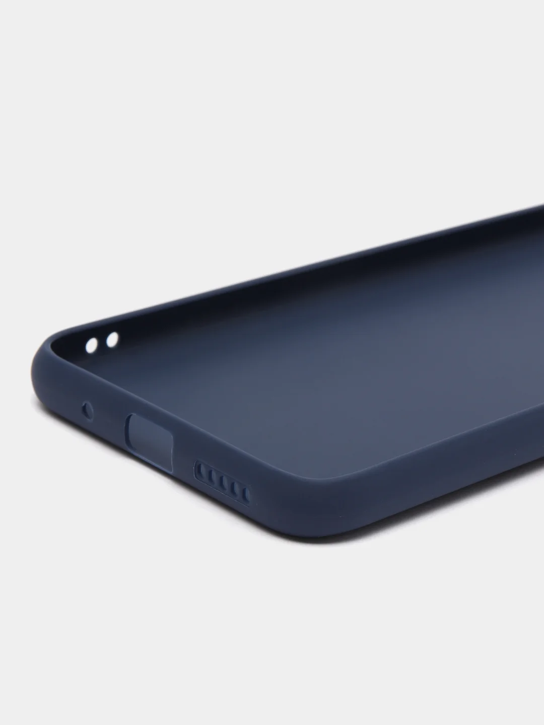 Синий чехол BROSCORP для Xiaomi Redmi 10C матовый силиконовый тонкий, бортик вокруг камер