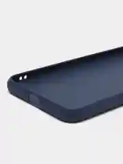 Синий чехол BROSCORP для Xiaomi Redmi 10C матовый силиконовый тонкий, бортик вокруг камер