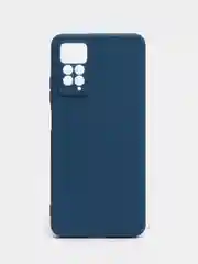 Синий чехол для Xiaomi Redmi Note 11 Pro / 11E Pro силиконовый BROSCORP матовый c защитой камер