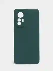 Зеленый чехол BROSCORP для Xiaomi 12 Lite матовый силиконовый тонкий, бортик вокруг камер