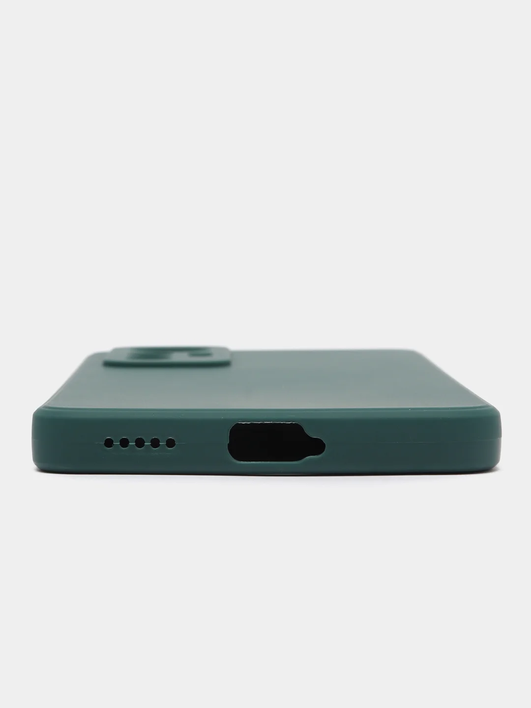 Зеленый чехол BROSCORP для Xiaomi 12 Lite матовый силиконовый тонкий, бортик вокруг камер