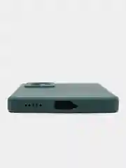 Зеленый чехол BROSCORP для Xiaomi 12 Lite матовый силиконовый тонкий, бортик вокруг камер