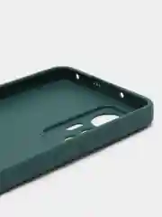 Зеленый чехол BROSCORP для Xiaomi 12 Lite матовый силиконовый тонкий, бортик вокруг камер