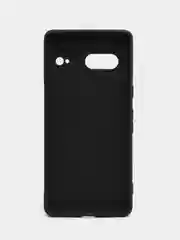 Синий чехол для Google Pixel 7 силиконовый BROSCORP матовый, тонкий, бортик-защита вокруг камер