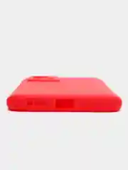 Красный чехол BROSCORP для Xiaomi Redmi 10  матовый силиконовый тонкий, бортик вокруг камер