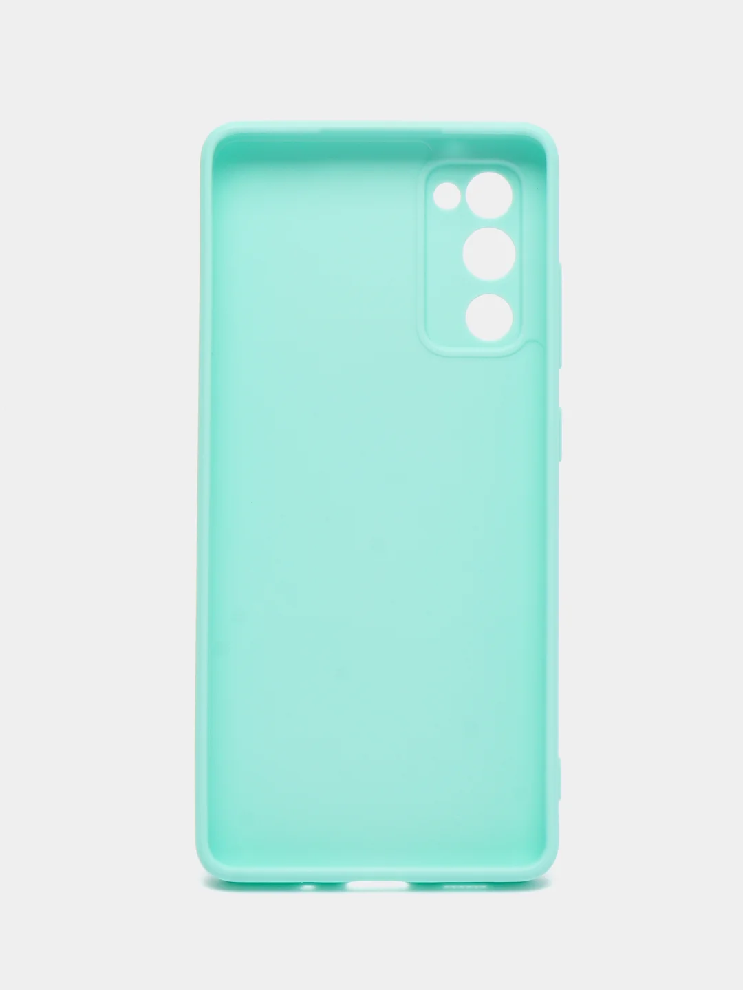 Голубой чехол для Samsung Galaxy S20 FE силиконовый ROSCO матовый тонкий с бортиком- защитой камер