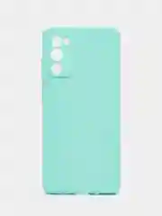 Голубой чехол для Samsung Galaxy S20 FE силиконовый ROSCO матовый тонкий с бортиком- защитой камер