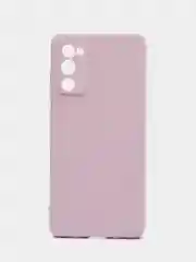 Синий чехол для Samsung Galaxy S20 FE силиконовый ROSCO матовый тонкий с бортиком- защитой камер