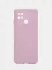 Фиолетовый чехол BROSCORP для Xiaomi Redmi 10C матовый силиконовый тонкий, бортик вокруг камер