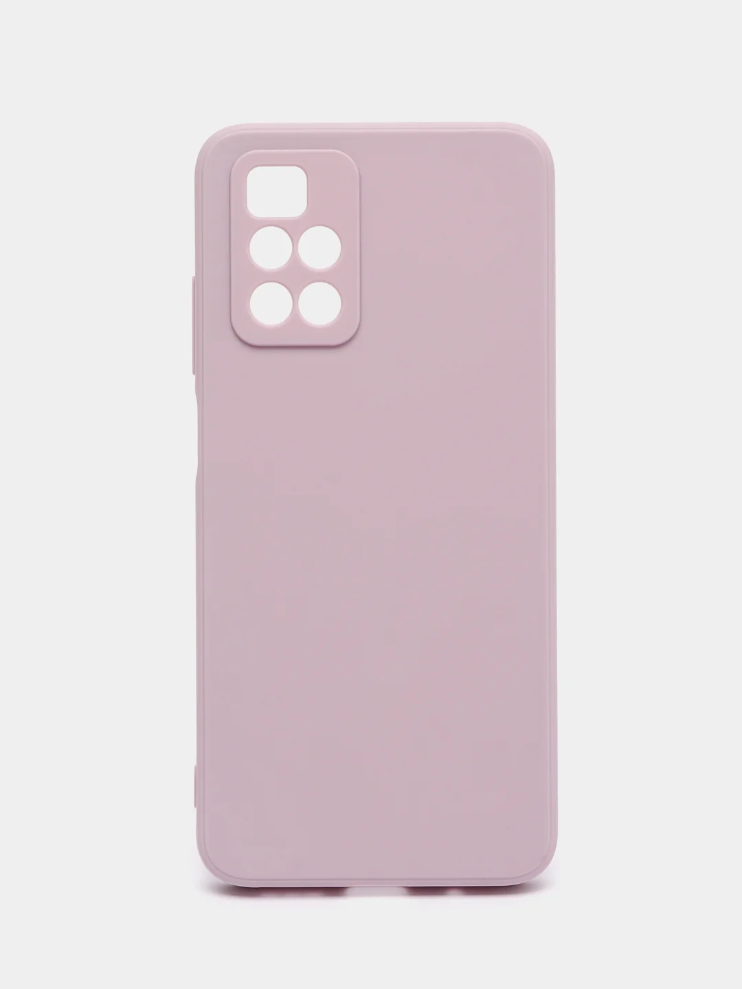 Фиолетовый чехол BROSCORP для Xiaomi Redmi 10 матовый силиконовый тонкий, бортик вокруг камер