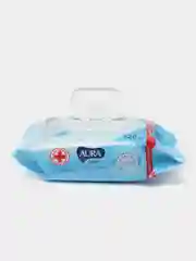 Салфетки влажные AURA family антибактериальные, 120 штук, с клапаном
