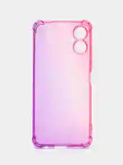 Розовый противоударный чехол BROSCORP для Tecno Spark 9 Pro и 9T силиконовый с усиленными углами