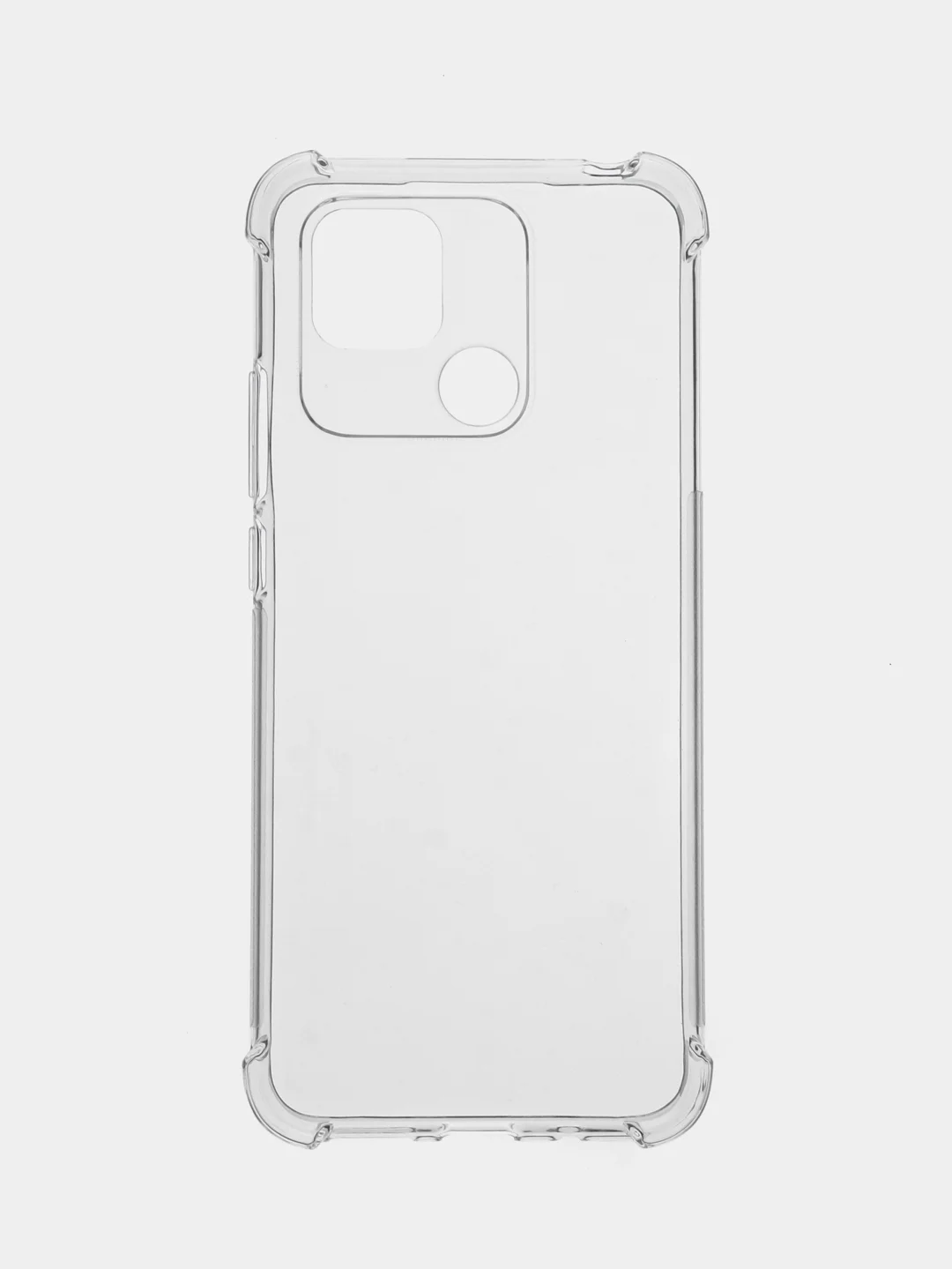 Прозрачный противоударный чехол BROSCORP для Xiaomi Redmi 10C силиконовый с усиленными углами