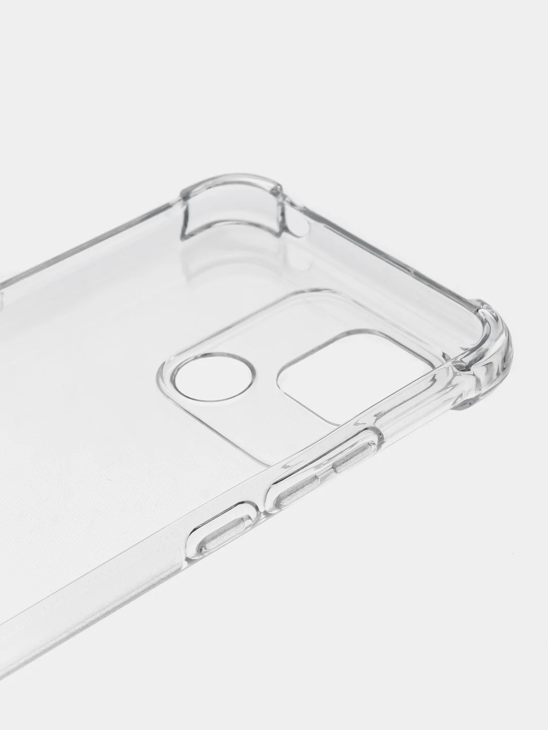 Прозрачный противоударный чехол BROSCORP для Xiaomi Redmi 10C силиконовый с усиленными углами