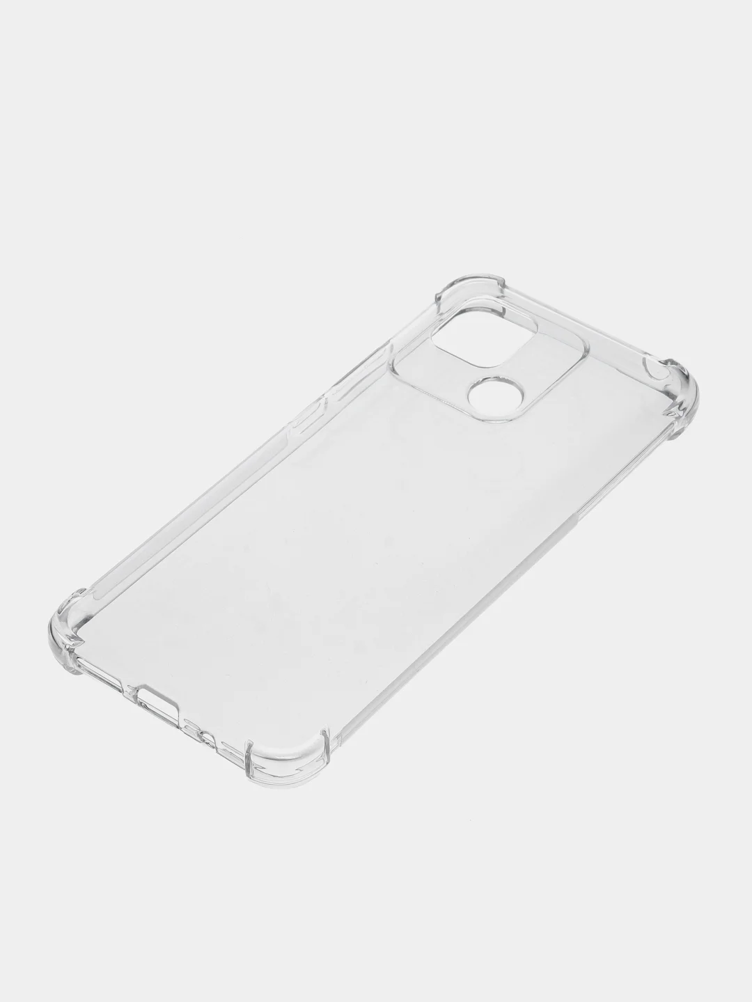 Прозрачный противоударный чехол BROSCORP для Xiaomi Redmi 10C силиконовый с усиленными углами
