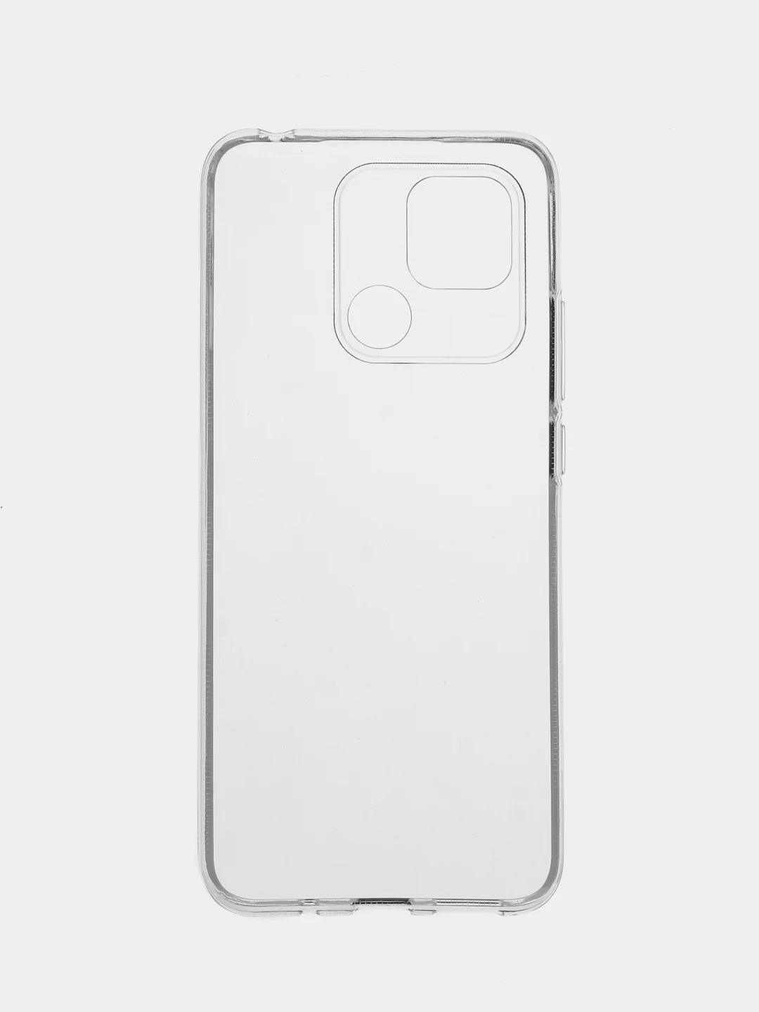 Прозрачный силиконовый чехол BROSCORP для Xiaomi Redmi 10C с бортиком вокруг камер