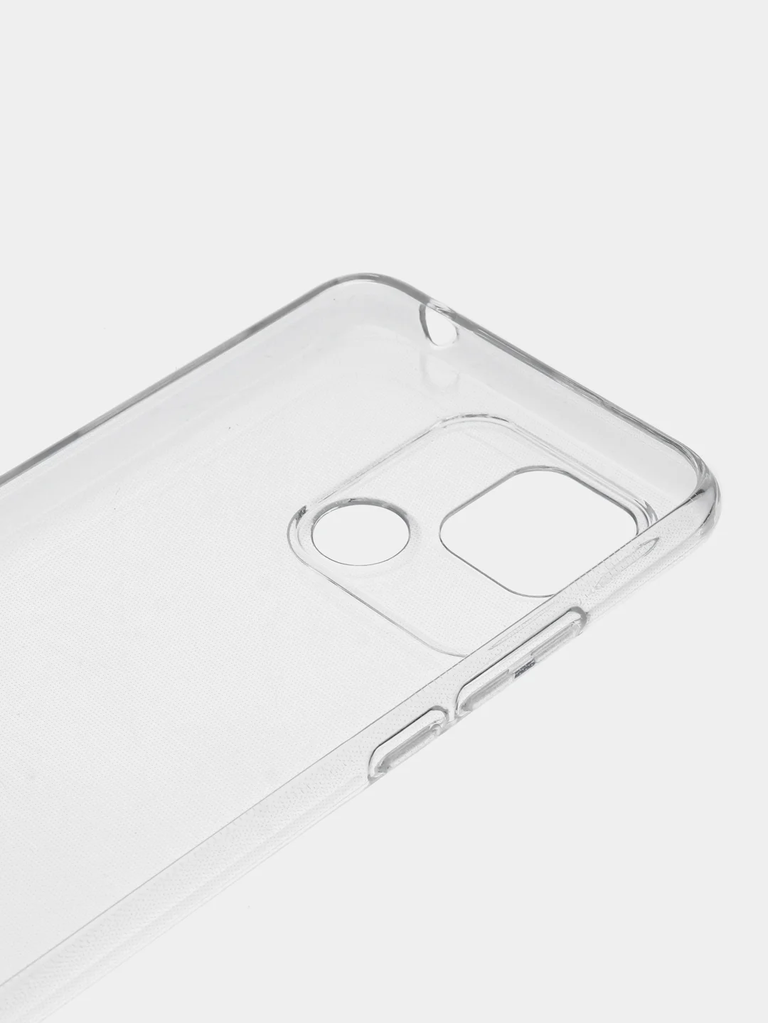 Прозрачный силиконовый чехол BROSCORP для Xiaomi Redmi 10C с бортиком вокруг камер