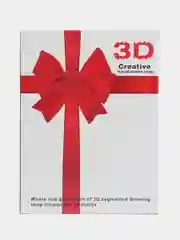 Алый 3d светильник-ночник подарочный