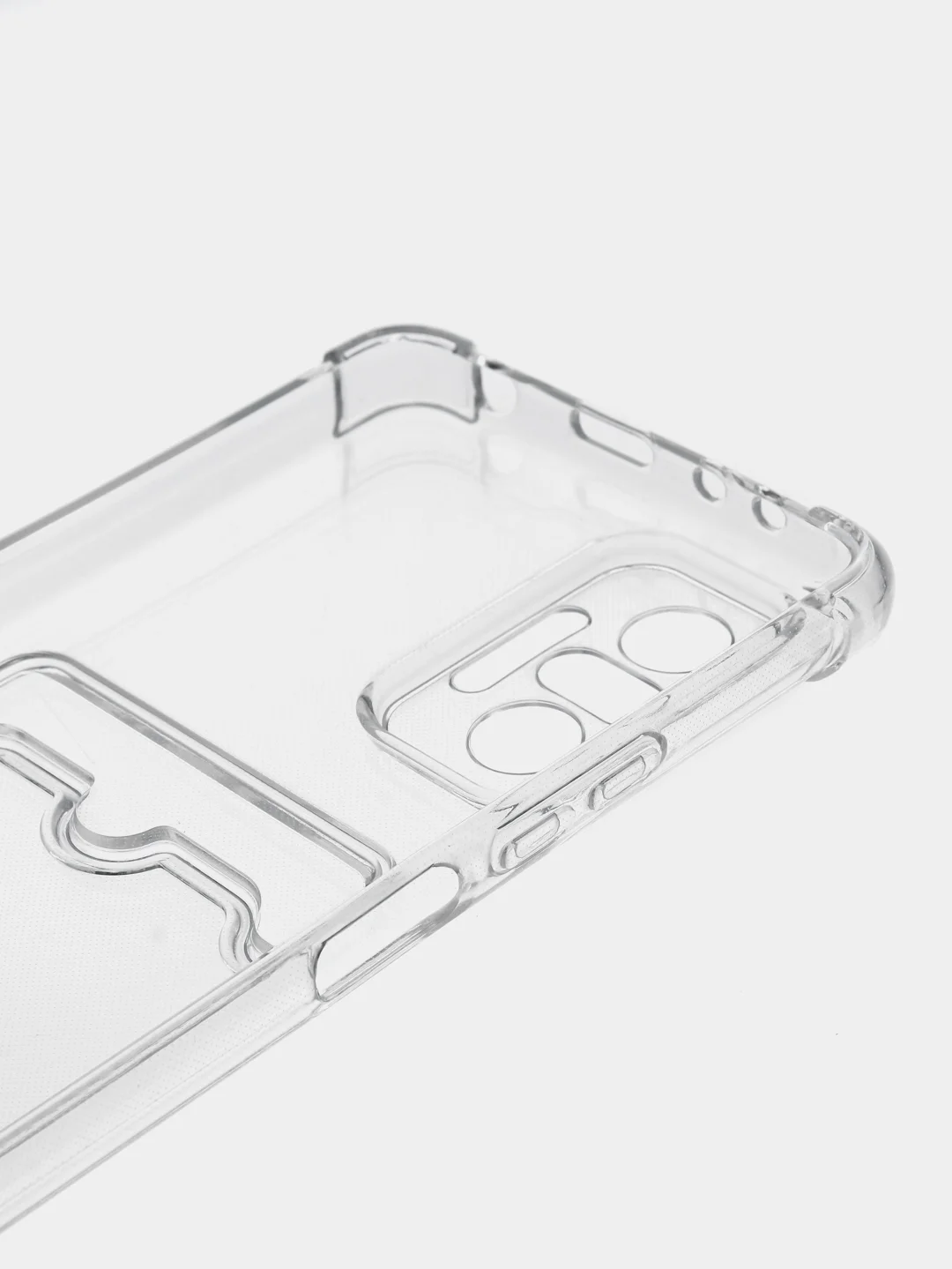 Прозрачный противоударный чехол ROSCO для Xiaomi Redmi Note 10 Pro, силиконовый, с карманом для карт