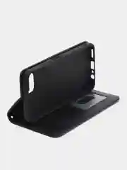 Тёмно-розовый чехол книжка для Realme C30, кожаный PU
