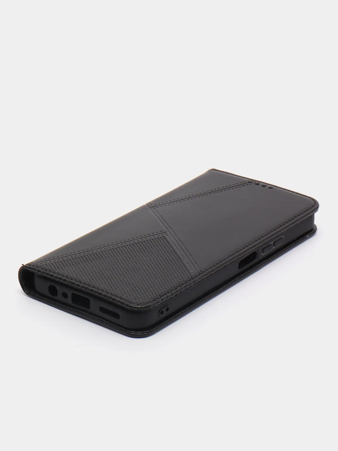 Тёмно-розовый чехол книжка для Realme C30, кожаный PU