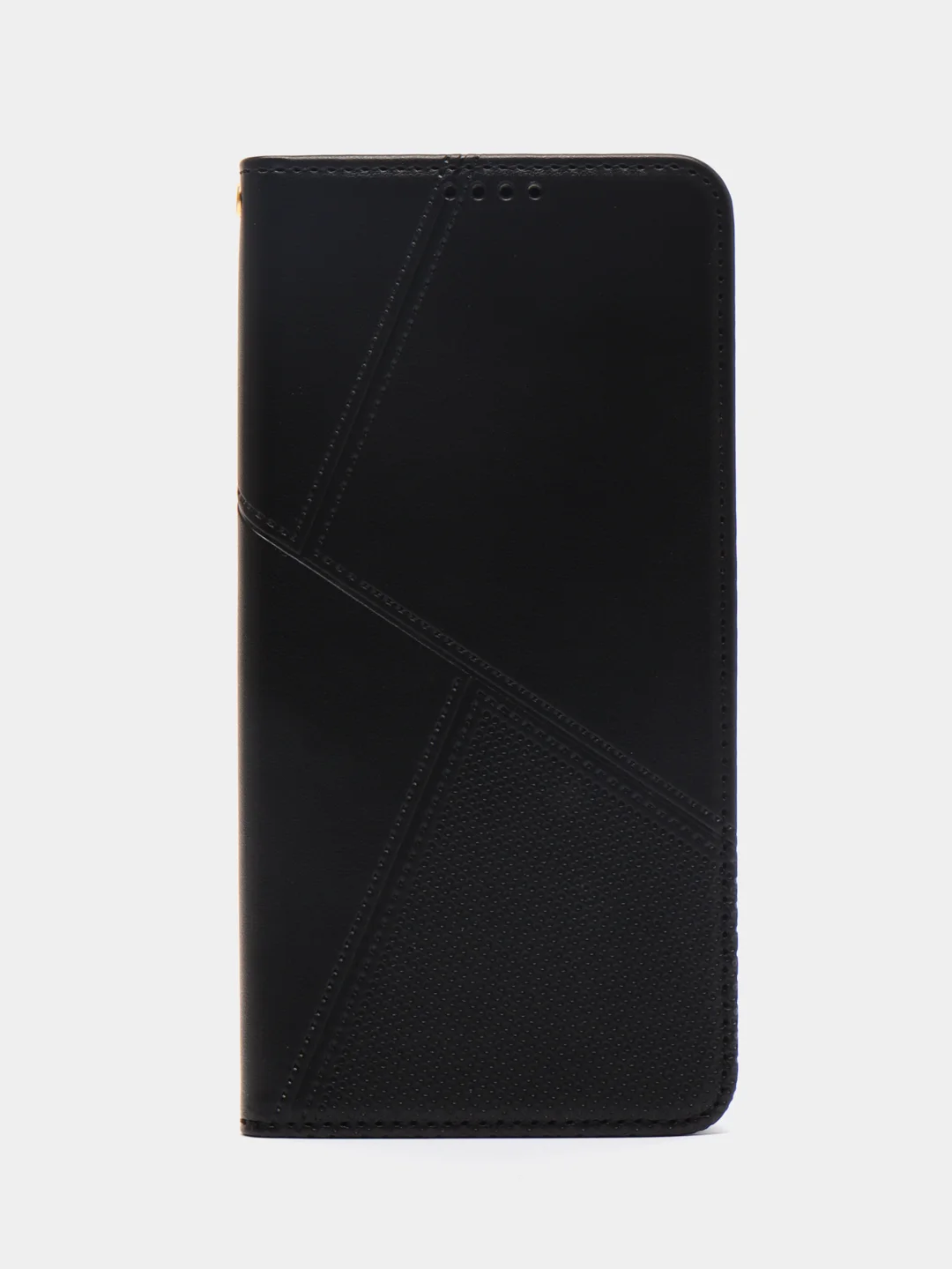 Черный чехол книжка для Realme C30, кожаный PU